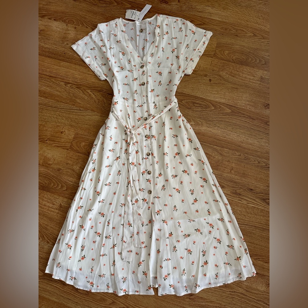 NWT Sophie Rue Button Down Floral Dress XS